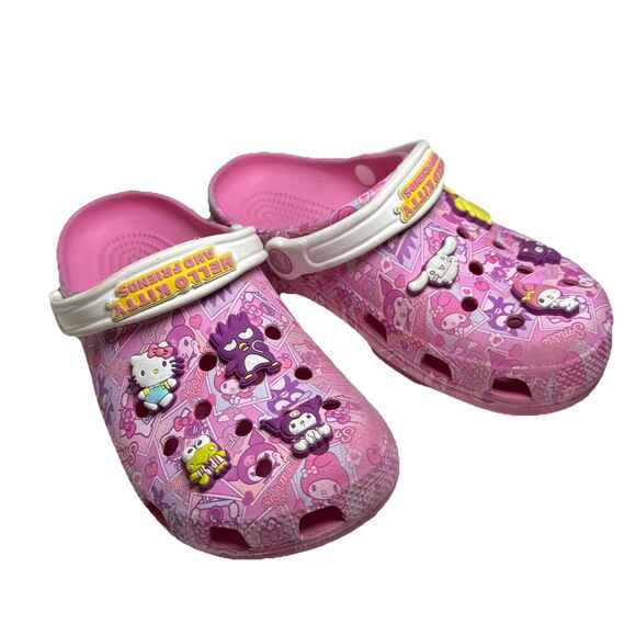 Crocs Limited Edition Hello Kitty And Friends Classic Clog Pink / White Size 6 - Picture 4 of 15